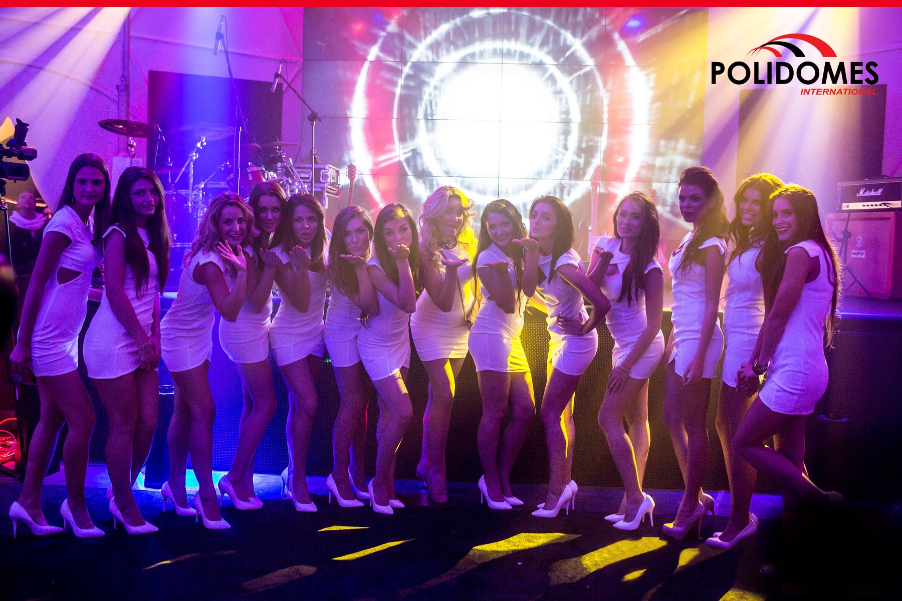 The Polidomes party tent with beautiful girls